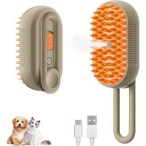 3-in-1-Kamm für Katzen und Hunde – Dampf- und Wasserbürste mit elektrischer Pflegemassage (1/5)