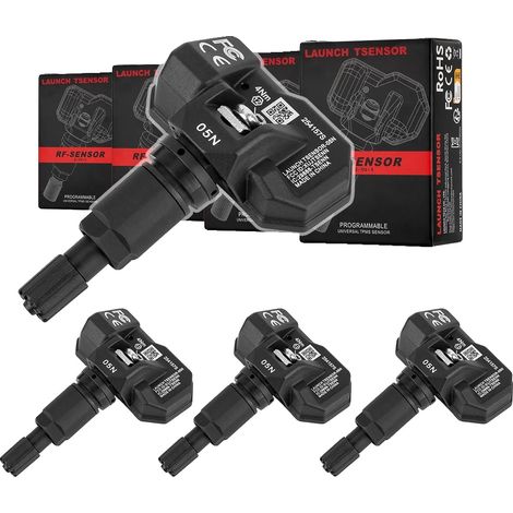 Sensores TPMS, doble frecuencia, repuesto programable, 4 unidades, aleación negra, TSENSOR-05N-c (1/2)