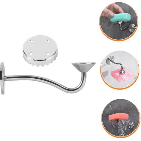 Seifenhalter aus Edelstahl Wandmontage Magnetischer Schwammhalter für das Waschbecken Kein Bohren erforderlich Selbstentleerend Seifenablage für (1/5)