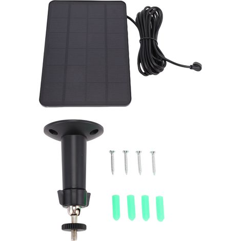 Ortviai Panneau Solaire 10 W pour Google Nest Cam (version batterie) – Flexible, Étanche IP66, Câble 3 m, Support réglable 360° (1/5)