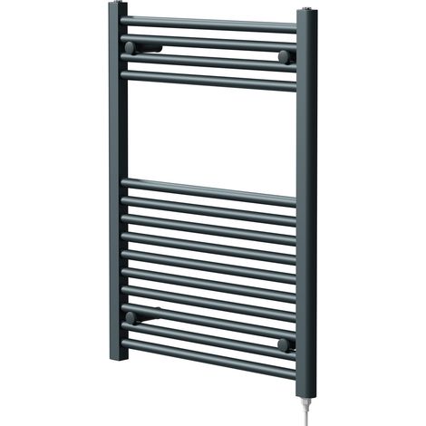 Wholesale Domestic Pizarro Anthracite 800mm x 600mm Straight Electric Heated Towel Rail (1/5)