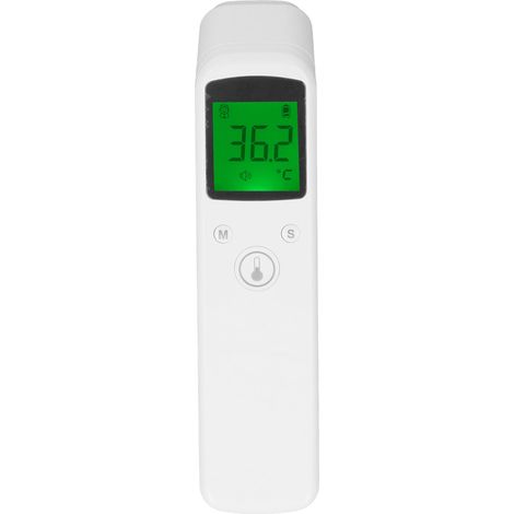Pistolet thermique infrarouge avec signal sonore, grand écran lisible, portable et précis pour front, en ABS blanc. (1/5)