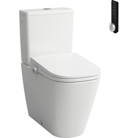 LAUFEN Cleanet Meda Stand-WC Kombination, mit Dusch-WC Aufsatz,