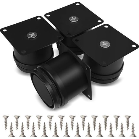Set of 4 Furniture Legs, 50mm Adjustable Stainless Steel Table Legs, Bathroom Furniture Legs, Office Furniture, Kitchen Furniture, Adjustable Height 0-15mm Come with Stainless Steel Screws (1/5)