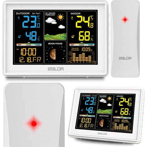 Weather station with display BD-907 white (1/5)