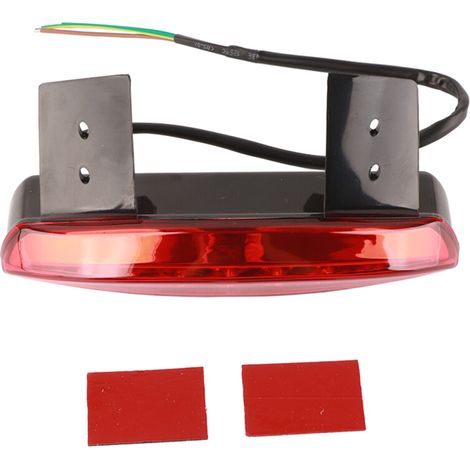 Geeignet für kurze Heckfender-LED-Bremsleuchten, ABS-Gehäuse, PC-Linse, Universaltyp, Bogenform, langlebiges Blinklicht