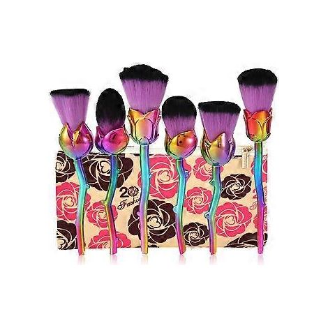 6-teiliges Set rosenförmiger Make-up-Pinsel – Kosmetikwerkzeuge (1/5)