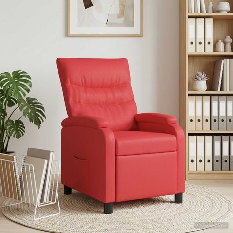 vidaXL Fauteuil inclinable Rouge Simili cuir (1/5)