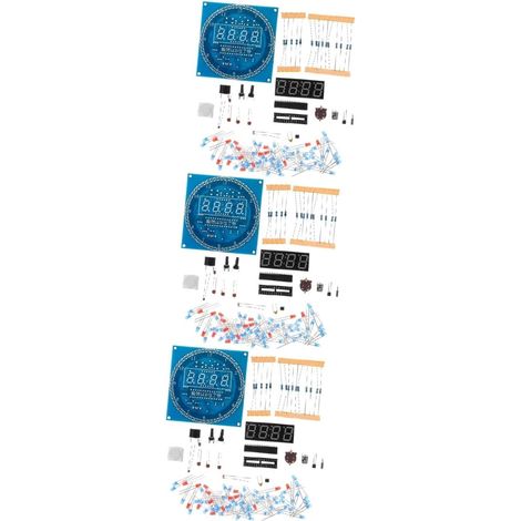 3 Ensembles Kit Électronique Mené Horloges Murales pour La Décoration Intérieure Horloge Numérique Menée Horloge Murale Radiocommandée Nombres Minuteur Rétro Composant Élèctronique (1/5)