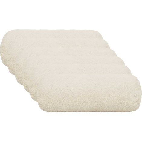 vidaXL Housse de coussin 6 pcs HEERLEN Crème Ø 15 x 40 cm Bouclé - maison aménagement maison