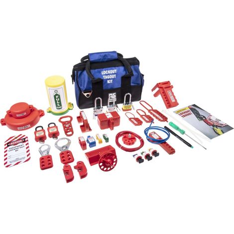 Rs Pro – Kit de verrouillage antivol pour robinets et vannes – 3 dispositifs de verrouillage – Système de sécurité renforcé (1/4)
