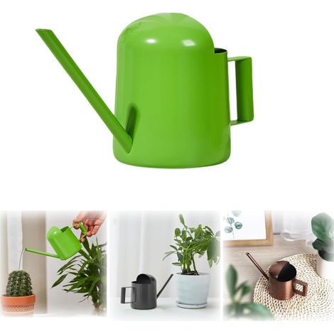 Per le vostre piante, small sproeigieter, geschikt voor kassen, tuinen en bloemen, roestvrijstalen gieter met lange tuit, geschikt voor het besproeien van buitenplanten, 300 ml/0.08 gallon (groen) (1/5)