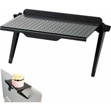 Ablage für Set-Top-Box, Monitorständer/Halterung für Lautsprecher, Streaming-Geräte/Platzsparend/Schwarz (1/4)