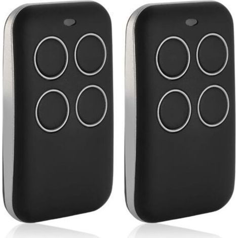 2pcs Telecommande Garage Universelle Portail Télécommande Porte de Garage 433mhz, Telecommande Portail Bip Portail Universelle émetteur Manuel 433 Mhz Télécommande à 4 Canaux Clonage (1/5)
