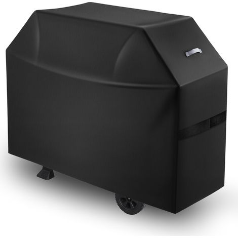 VEVOR Copertura per Barbecue allAperto, Impermeabile, Resistente allo Sbiadimento e Intemperie, Poliestere 600D Resistente, Facile da Indossare, con Cinghie a Strappo, 152,4 cm Nero