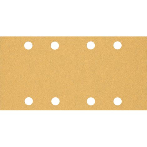 Bosch – Feuille abrasive rectangle 93x185mm grain 80 – 10 feuilles perforées pour ponçage rapide – Fixation auto-agrippante – 2608900855