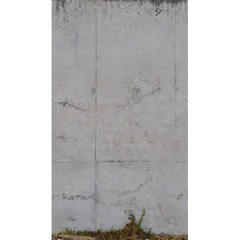 papier peint panoramique effet béton gris, beige et vert - Livingwalls (1/3)