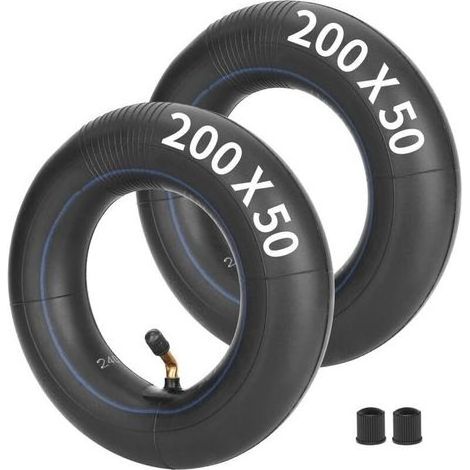 1PZ F3I-205 Chambre à air 200x50mm 8 pouces pour scooter électrique trottinette remplacement pour Razor E100 E150 E200 Dune Buggy Schwinn Mongoose Bladeze ePunk, Chambre à air 8" avec valve coudée 90° (1/2)