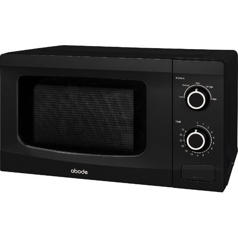 Abode Black Microwave 700W 20L Manual AMM2001B (1/5)