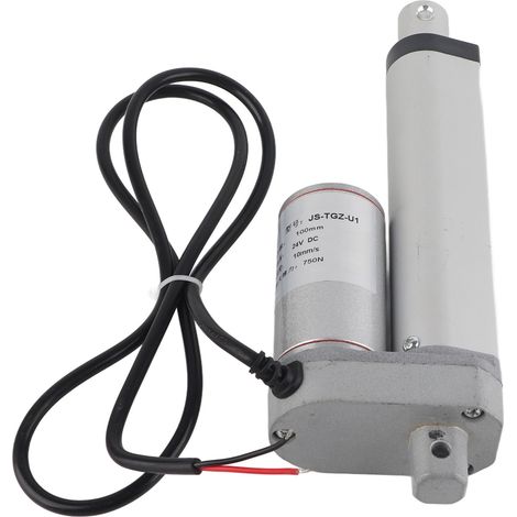 Actionneur linéaire électrique, course de 100 mm, poussée de 750 N, 24 V, pour machines et équipements, avec contrôleur et télécommande. (1/5)