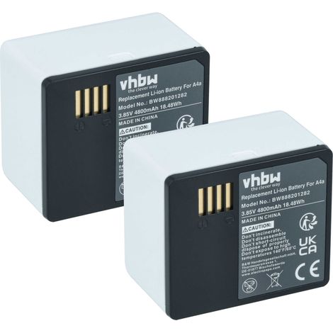 vhbw 2x Akku Ersatz für Arlo 308-1070-01, 308-50012-01, A-4a, 308-10069-01 für Knopfkamera, getarnte Kamera (4800 mAh, 3,85 V, Li-Polymer) (1/5)