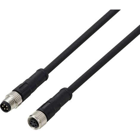 TRU COMPONENTS TC-13752008 Anschlussleitung M8 x 1 Stecker, gerade, Buchse, gerade 2 m Polzahl Senso