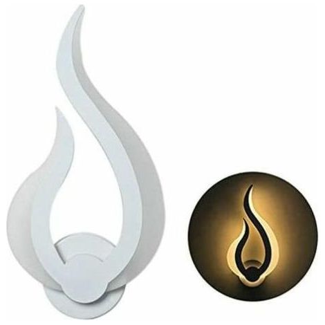 Applique Murale Led Interieur, Moderne LED Applique Murale 10W, Chaud 220V, Acrylique, Forme De Flamme, Monté Des Veilleuses, pour le Salon Couloir Chambre à Coucher, W16cm H33cm (1/4)