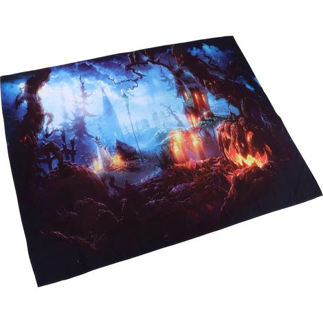 Halloween-Wandteppich, dekorative, gruselige und lustige Wanddecke für Partys, Zuhause, Schlafzimmer, 150 x 150 cm (1/5)