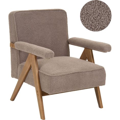 Sessel EVJE Bouclé Taupe
