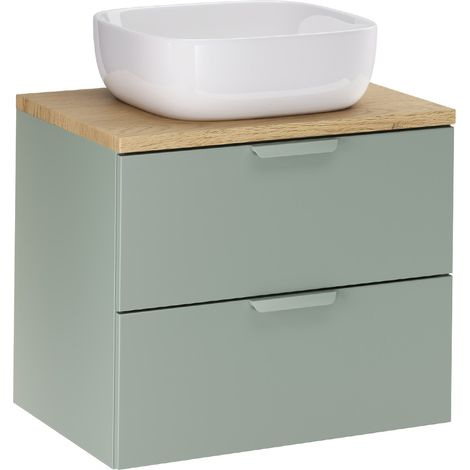 Waschtisch 60.6cm Oria mit 2 Schubladen, Grün