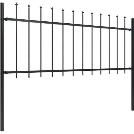 Maison Exclusive - Gartenzaun  Stahl  Stabil  Rechteckig  Mod