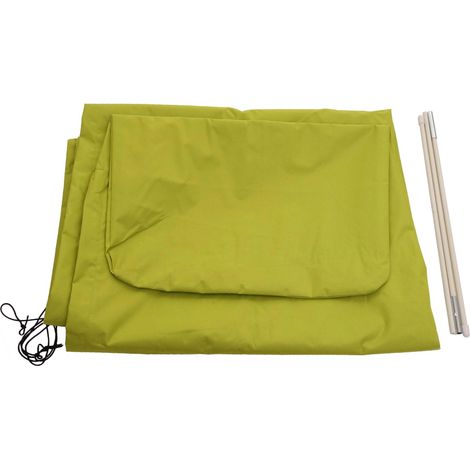 [NON UTILIZZATO] Copriombrellone copertura ombrellone ad arco protettiva HHG poliestere con cerniera 3x3m verde chiaro