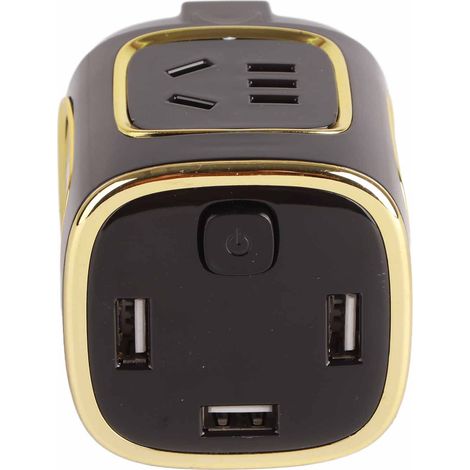 Adaptateur Secteur Multifonction Chargeur Multiprise Voyage Prise Universelle 220V Type C/E/F 3 Ports USB (1/5)