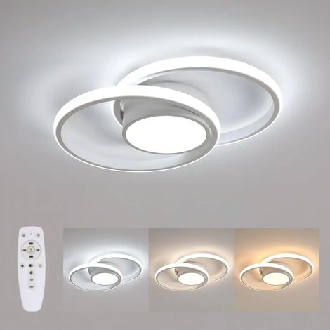 Plafonnier LED rond moderne 40 W – Télécommande, métal et acrylique, 3000K–6500K luminosité et température réglables (1/5)