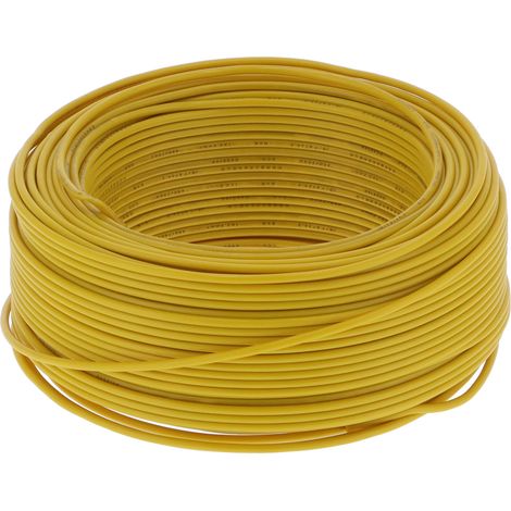 Fil électrique BVR 1x2,5 mm² 100 m, 19 brins, cuivre rouge massif, isolant PVC, gaine souple, fil rigide monoconducteur, résistant, usage domestique et industriel, rouge. (1/5)