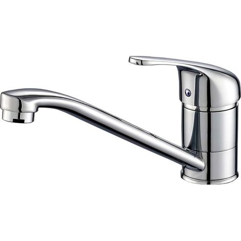 Robinet de cuisine classique à poignée unique, mitigeur monotrou pivotant à 360° en laiton (1/3)