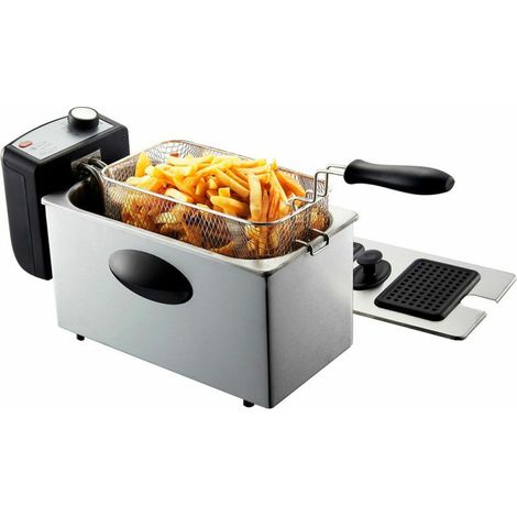 Friteuse électrique inox 3L 2000W avec thermostat réglable