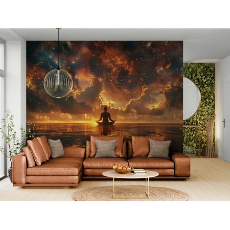 Papier peint Spiritualité – Méditation sous un ciel étoilé - 150 x 250 cm (1/2)
