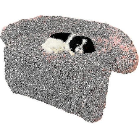 Coussin épais et doux pour chien, lavable, rose, 88 x 88 cm. (1/5)
