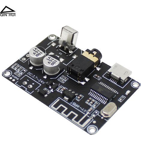 Module décodeur stéréo Bluetooth 5.0 rechargeable à large plage de tension avec télécommande et reconnexion automatique. Carte de décodage à monter soi-même. (1/4)