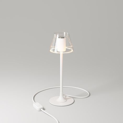 Lampe de table Creative Cables - MAG-Y G07 avec base ronde en métal - Blanc mat (1/5)