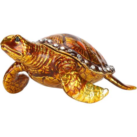 Boîte à Bijoux en Forme de Tortue avec Strass, Coffret à Bijoux Décoratif et Figurine (1/5)