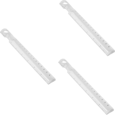 Kit de 3 règles mesure en plastique avec graduations centimètres et (1/5)