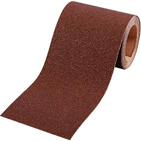 1 Rouleau abrasif 5m x 93mm, Grain 40 corindon, Support papier renforcé, Pour bois et métal
