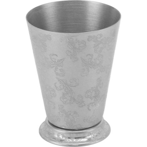 Lot de 4 gobelets en acier inoxydable texture feuille pour cocktail, bière, café, mule moscow, verre à julep (1/5)