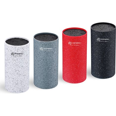 Soportes de plástico para cuchillos Edenberg de 22 cm, redondos, rojos y grises. (1/5)
