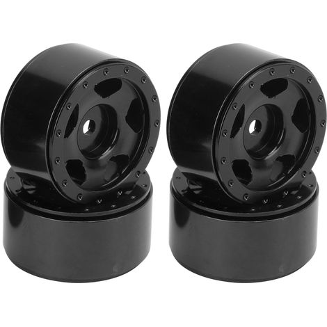 Radnaben aus Aluminiumlegierung für Axial SCX24 C10 JLU B-17 1/24 RC-Cars (schwarz) (1/5)