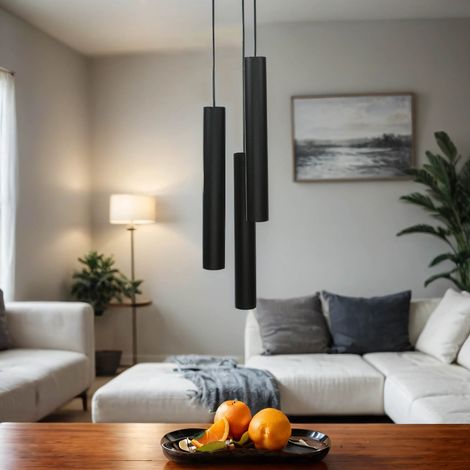 Hängelampe EYE Schwarz 3-flmg Wohnzimmer Leuchte