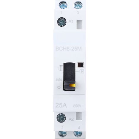 2P25A Household AC Modular Contactor with Manual Control Function 230V 50/60Hz(1NO 1NC) (1/5)