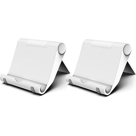 Support de téléphone de bureau réglable, support pliable (blanc) (1/5)